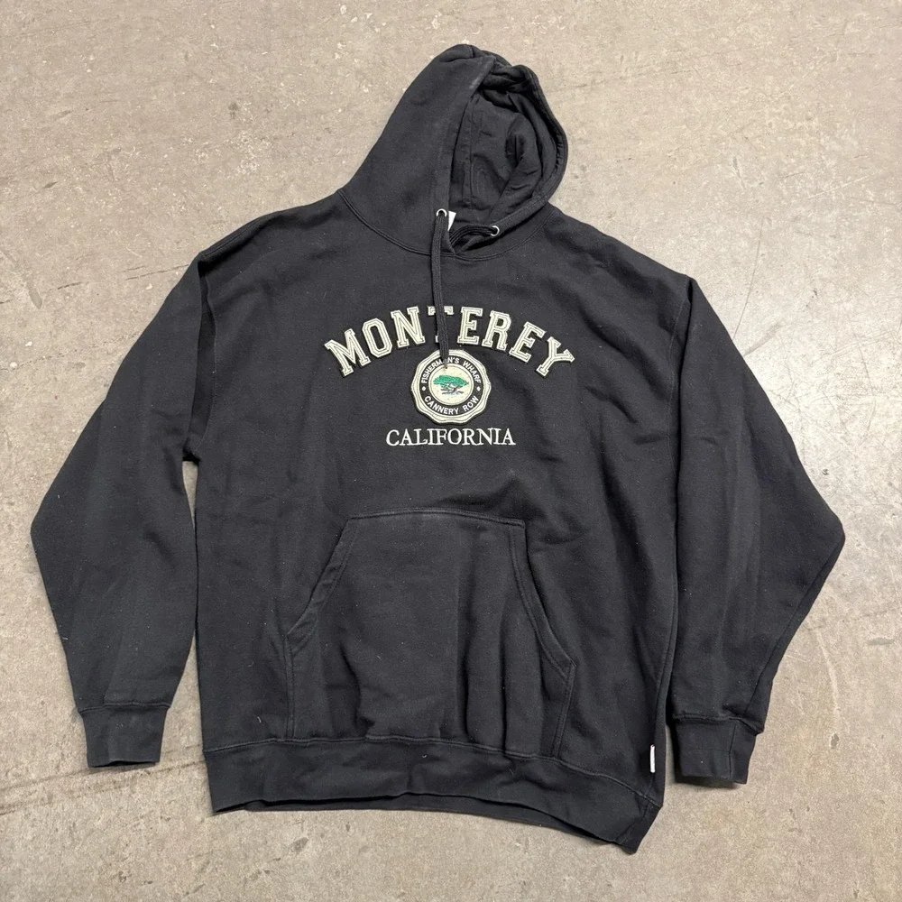 Gogo Sports Monterey California Hoodie Mens 2XL Black Souvenir Sweatshirt